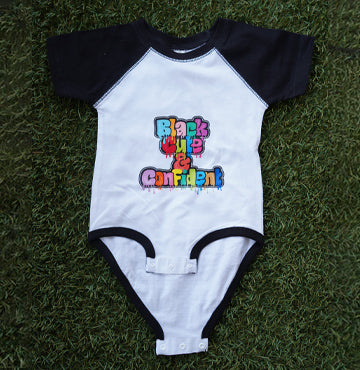 Black and Colorful Drip Onesie