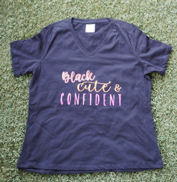 Black, Orange Cute Shirt