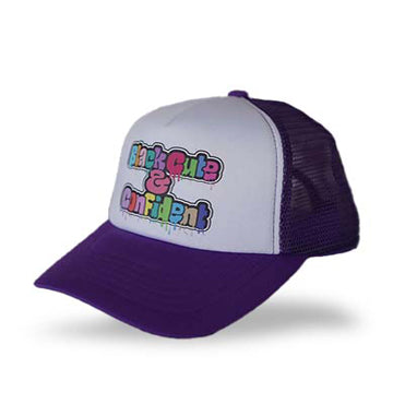 Purple and White Bubble Colors Hat